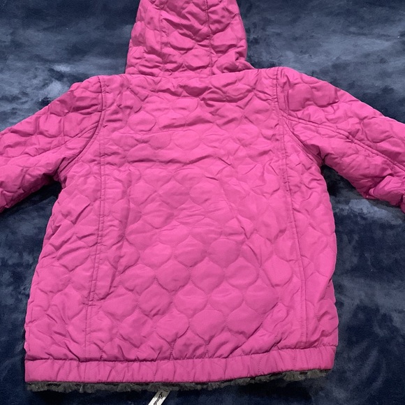 Girls purple reversible London Fog coat - Picture 4 of 4